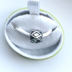 Silverado oxidized silver accent bead.